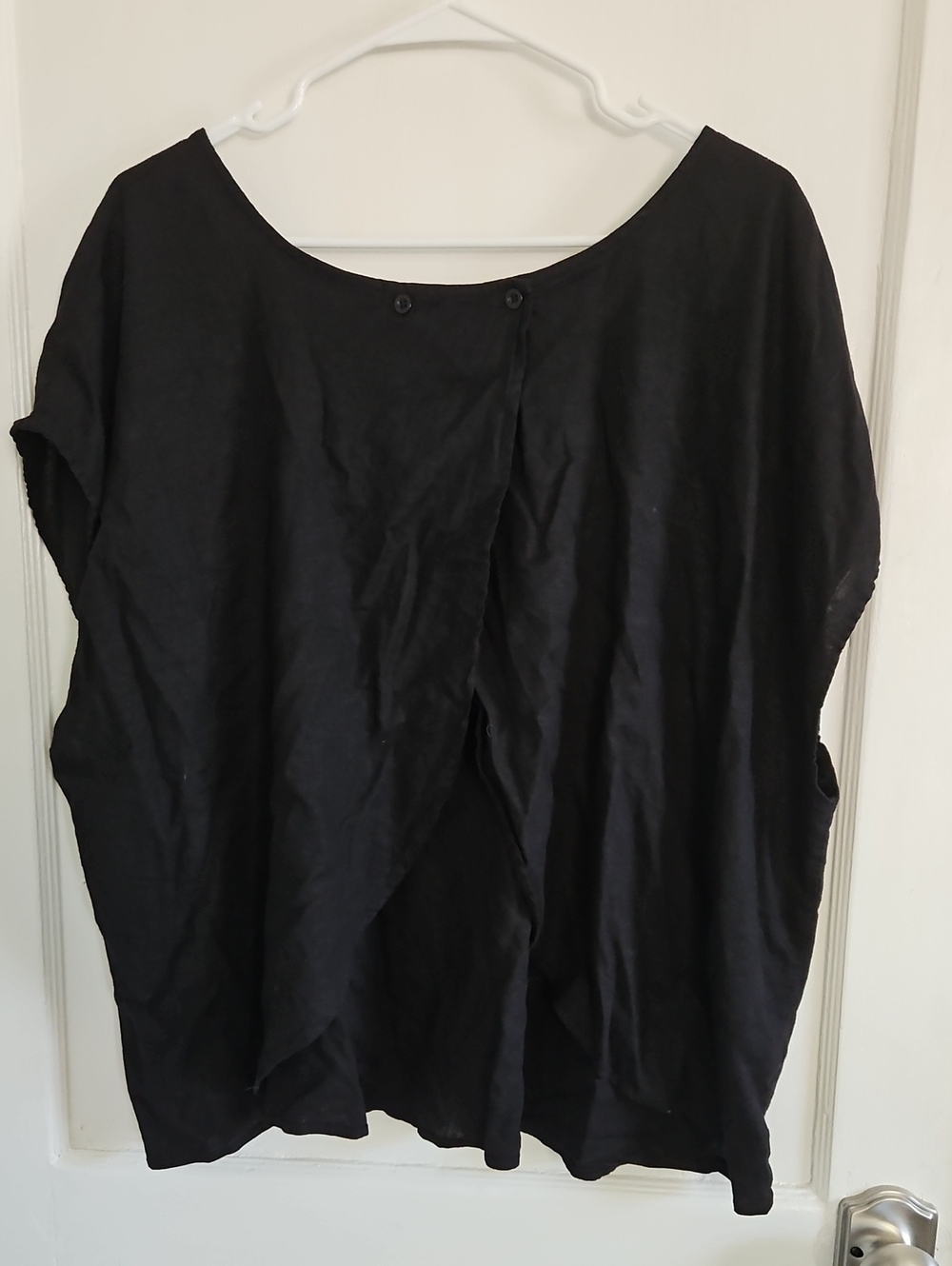 torrid Black Draped Button-Back Tunic
